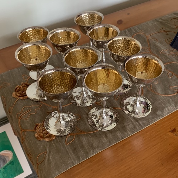 10 Silver plated goblets - Picture 2 of 5